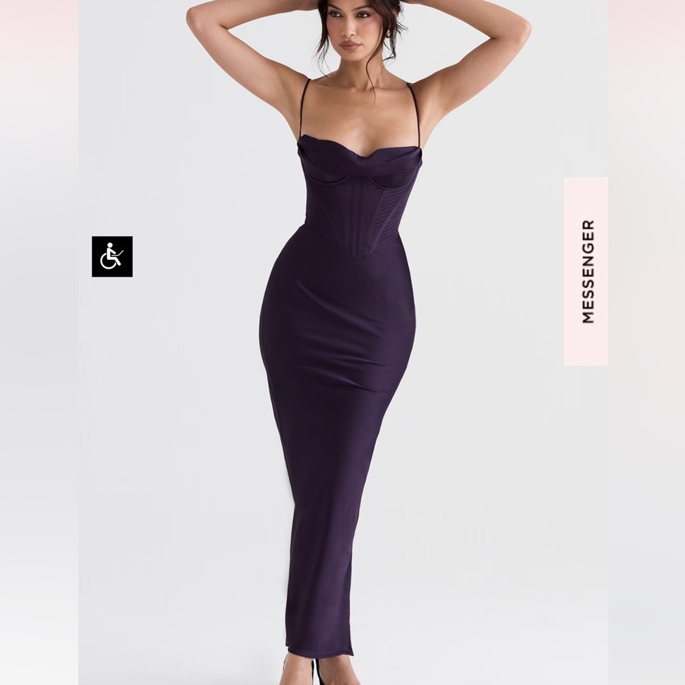 CHARMAINE
NIGHT SHADE CORSET MAXI DRESS PLUS CUP